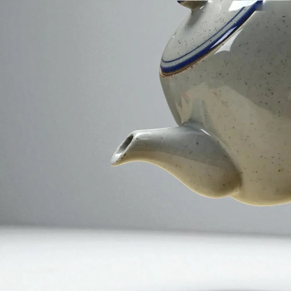 Théière en céramique 900ML avec poignée et filtre – Peinte à la main