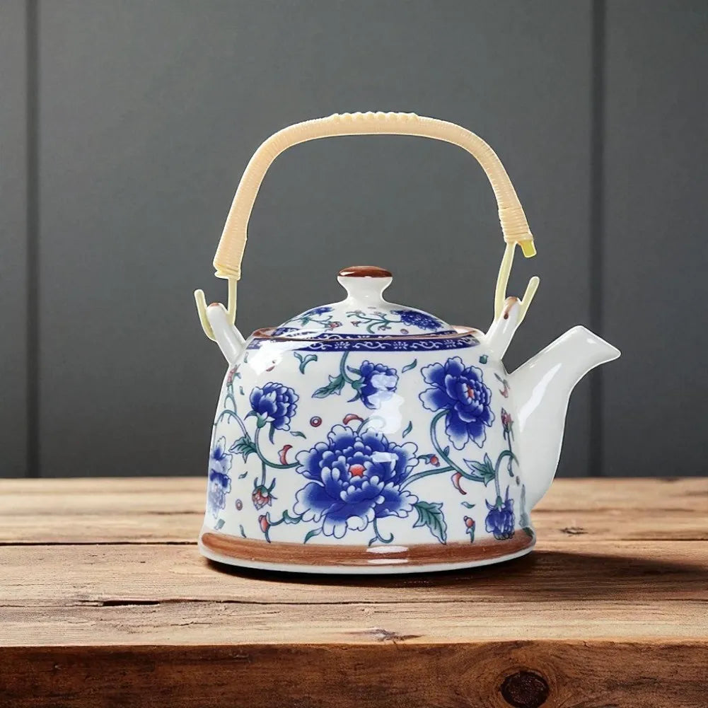 Théière en porcelaine 900 ml avec passoire – Service à thé traditionnel