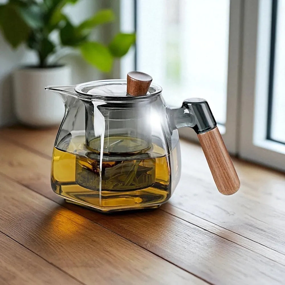 Théière en verre 600ML avec infuseur en acier inoxydable