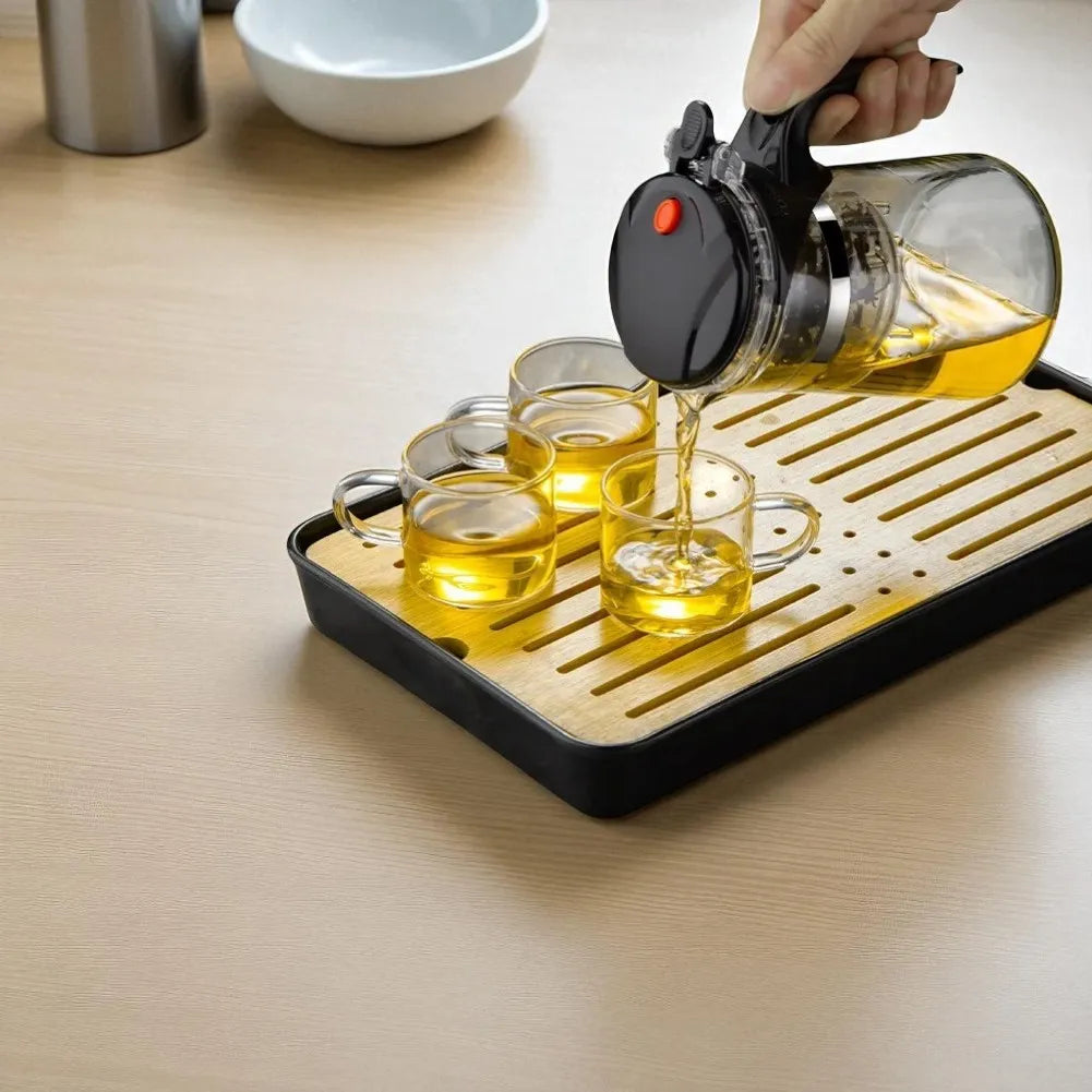 Théière en verre avec infuseur pour thé et fleurs - 750ML