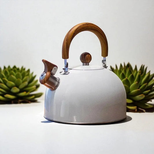 Bouilloire à sifflet en acier inoxydable 2,5L – Compatible gaz et induction