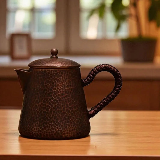 Petite théière en cuivre 400ML – Foncée, pour eau bouillante