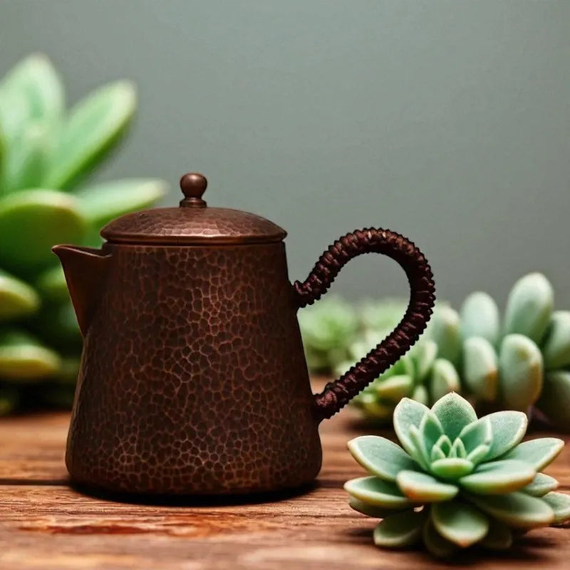 Petite théière en cuivre 400ML – Foncée, pour eau bouillante