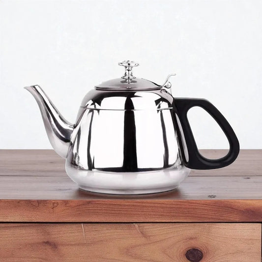 Théière en acier inoxydable 1,5L – Pour thé et bouillon, sans filtre