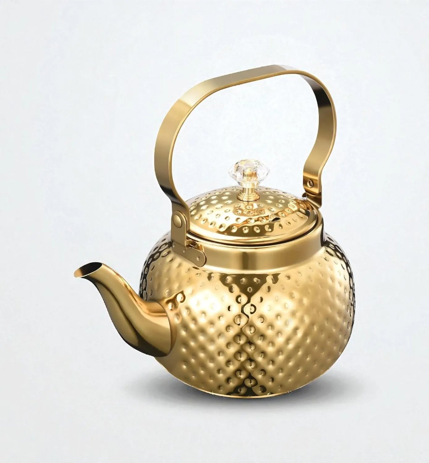Théière en acier inoxydable Or 1,2L avec infuseur – Pour thé et café