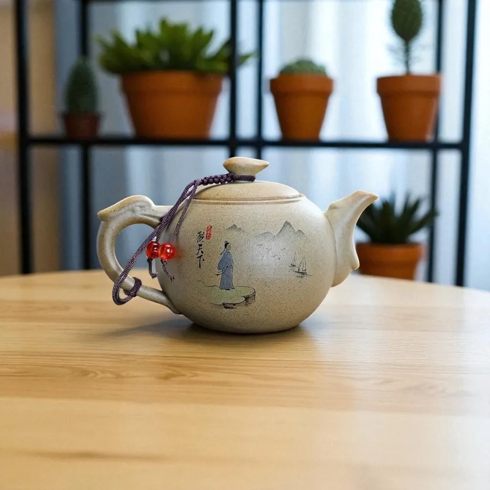 Théière en céramique classique 200ML – Poignée et design artisanal