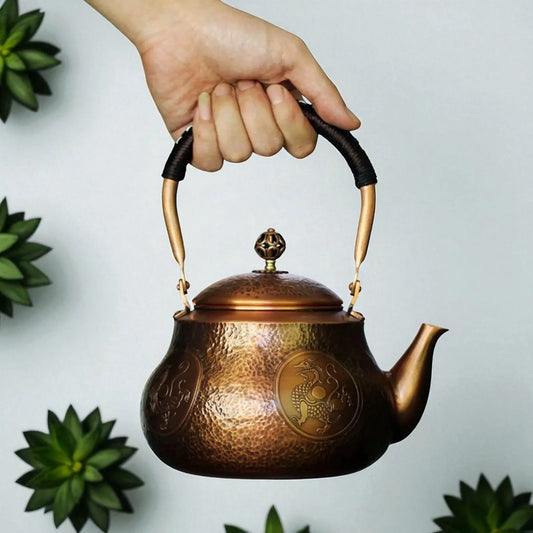 Théière en cuivre 1,5L – Distributeur d’eau, usage familial et professionnel
