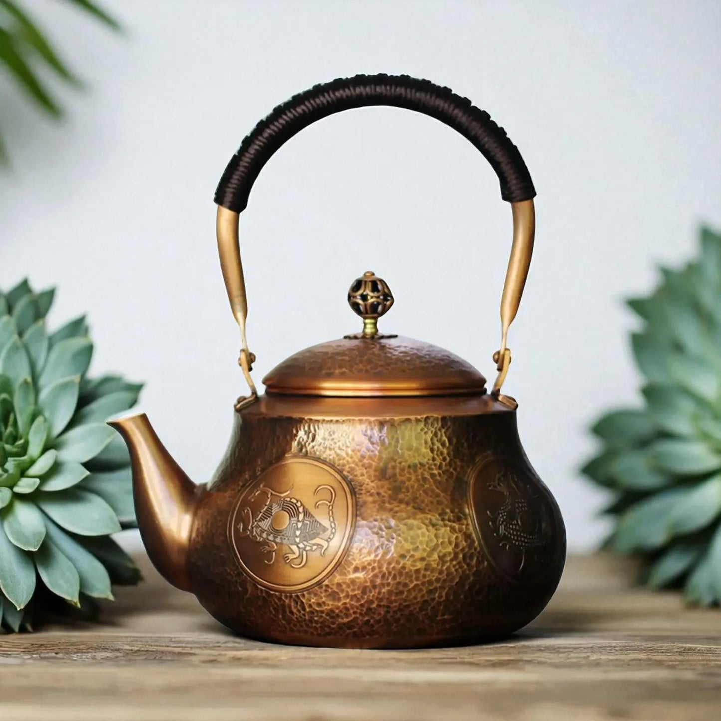 Théière en cuivre 1,5L – Distributeur d’eau, usage familial et professionnel