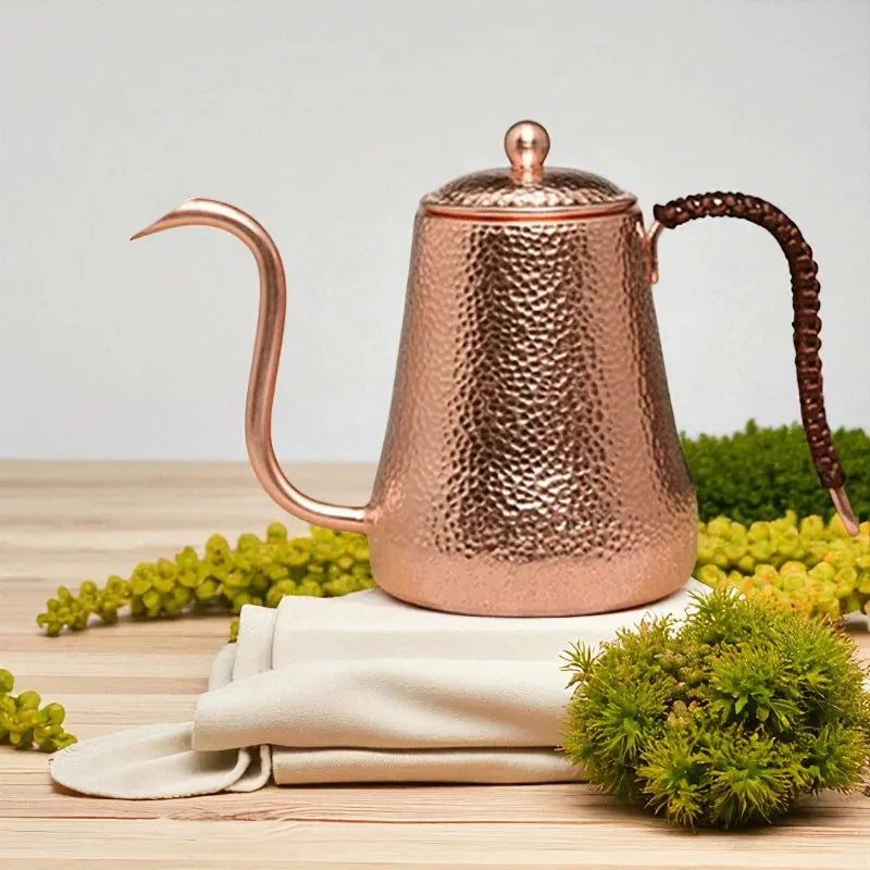 Théière en cuivre 500ML – Monocouche épaissie, style rétro chinois