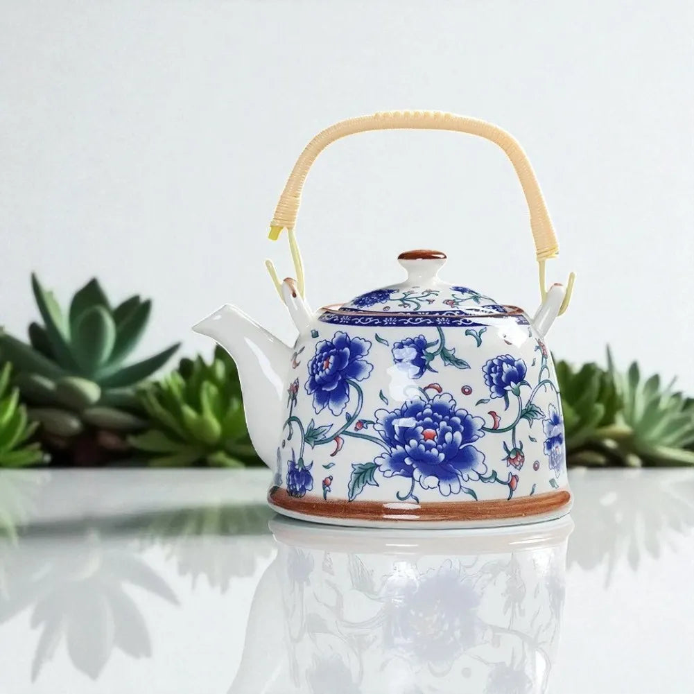 Théière en porcelaine 900 ml avec passoire – Service à thé traditionnel