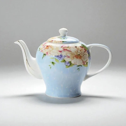 Théière en porcelaine bleue 800ML – Avec filtre