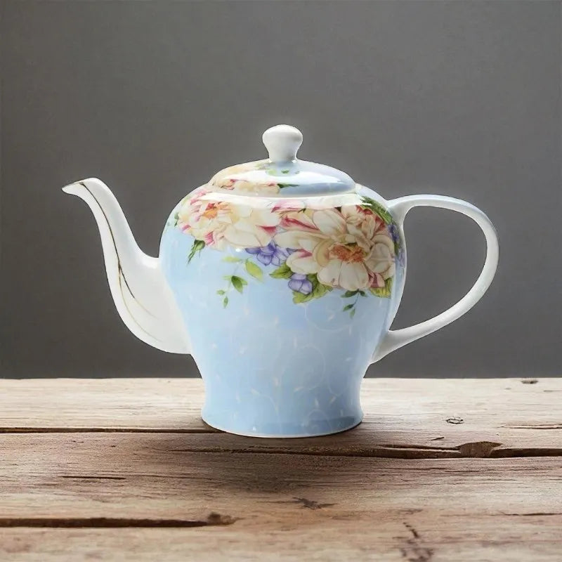 Théière en porcelaine bleue 800ML – Avec filtre