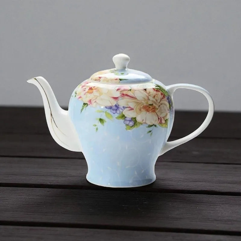 Théière en porcelaine bleue 800ML – Avec filtre