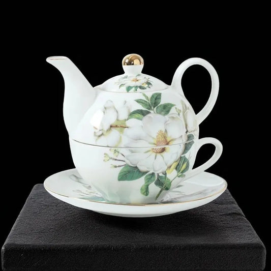 Théière en porcelaine verte 250ML avec tasse – Idéale en cadeau