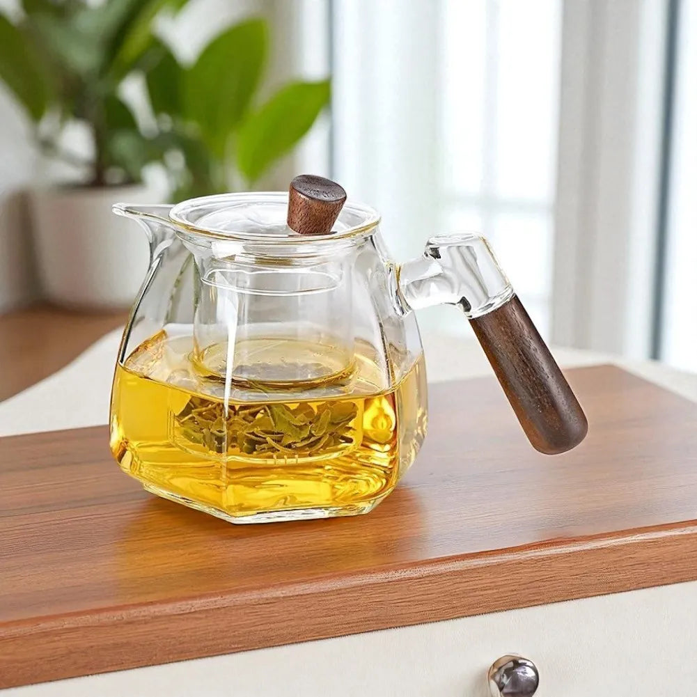 Théière en verre 600ML avec infuseur en acier inoxydable