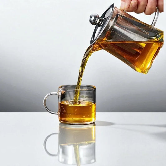 Théière en verre avec infuseur en acier inoxydable 550ML