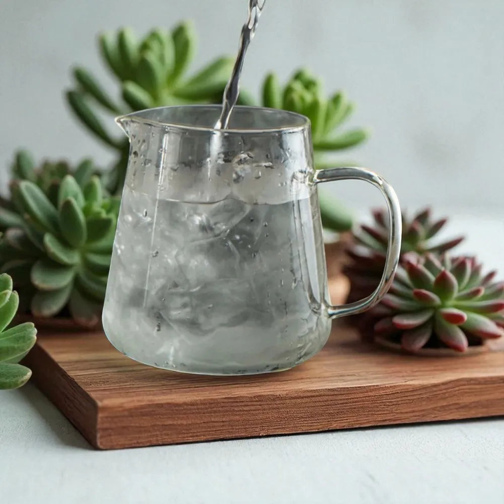 Théière en verre avec infuseur pour fleurs et thé 1.3L