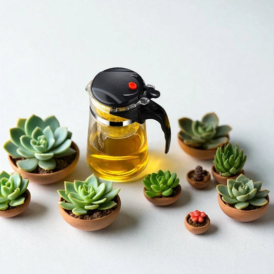 Théière en verre avec infuseur pour thé et fleurs - 750ML