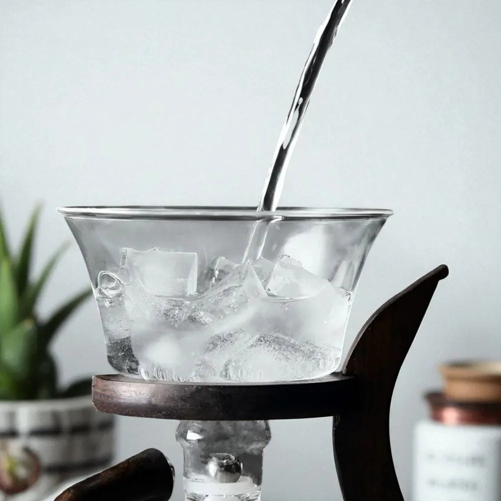 Théière en verre avec manche en bois 300ml
