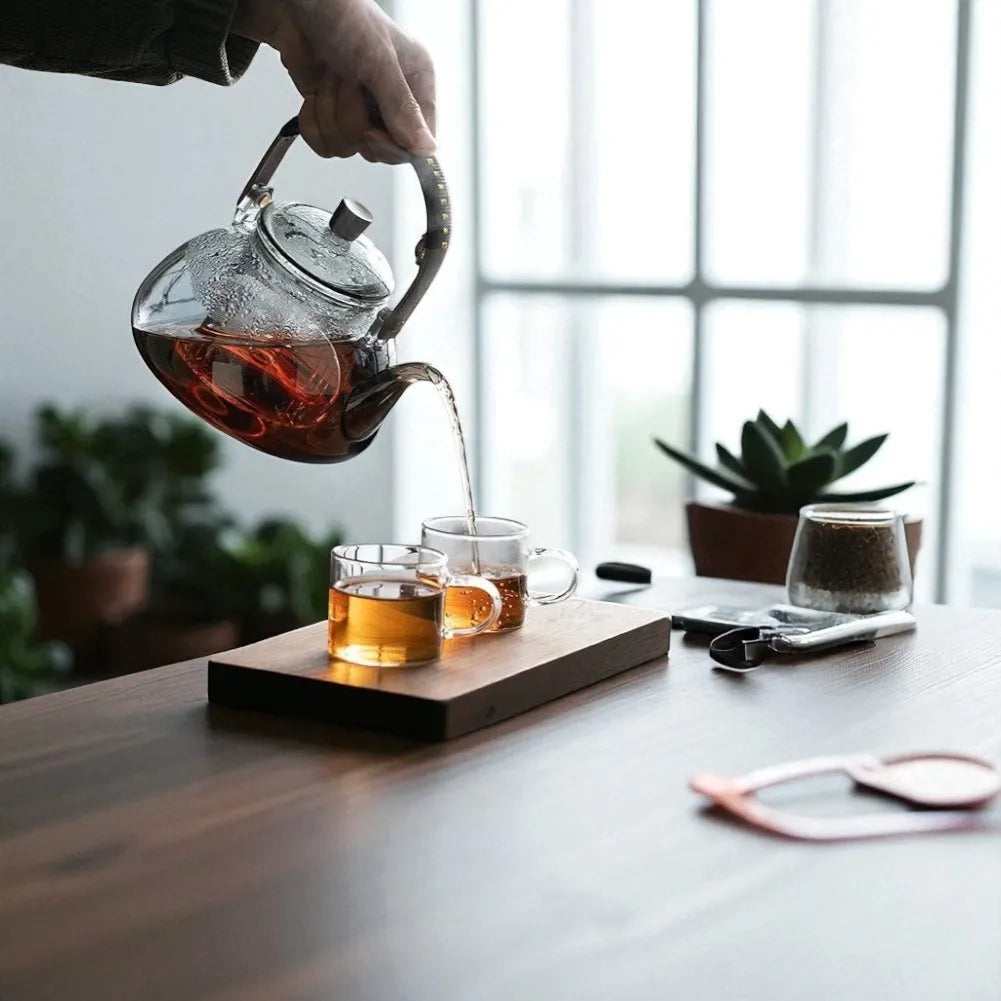 Théière en verre pour infusion et ébullition - 950ML