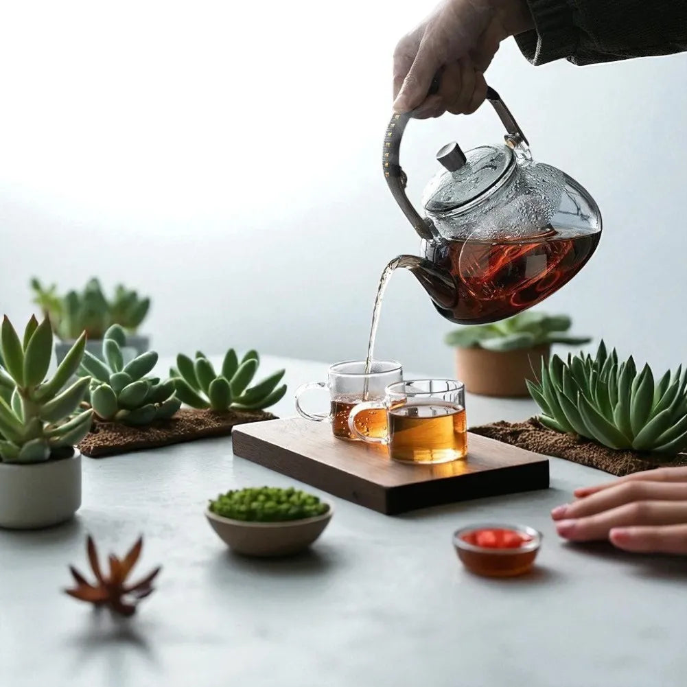 Théière en verre pour infusion et ébullition - 950ML