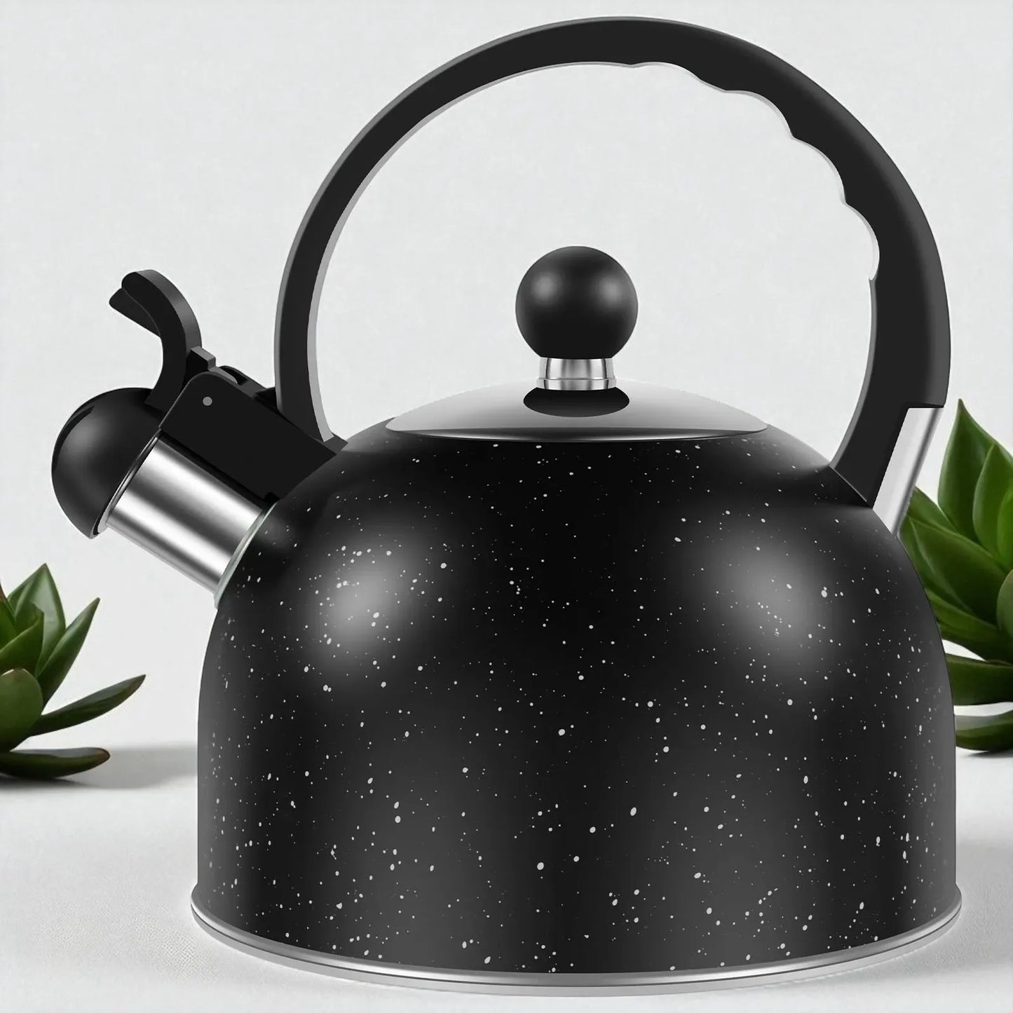Théière sifflante en acier inoxydable 2L – Pour thé et bouillon