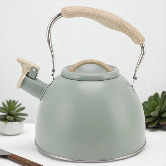Théière sifflante en acier inoxydable 3L – Pour thé et bouillon