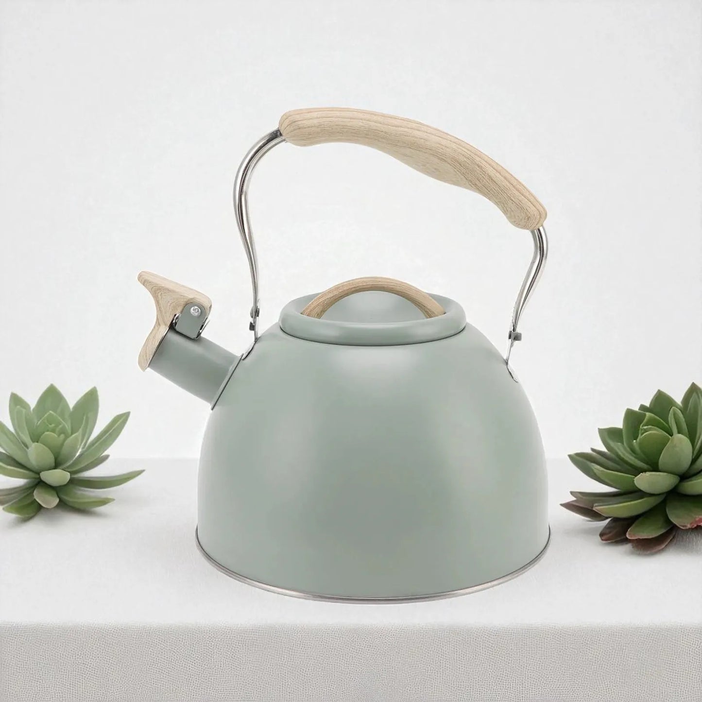 Théière sifflante en acier inoxydable 3L – Pour thé et bouillon