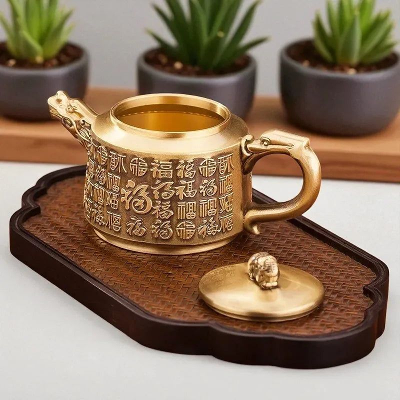 Théière tête de dragon Fuzi 200ML – Laiton, décoration maison