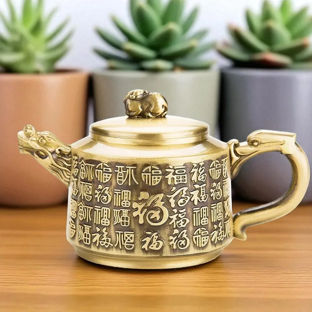 Théière tête de dragon Fuzi 200ML – Laiton, décoration maison