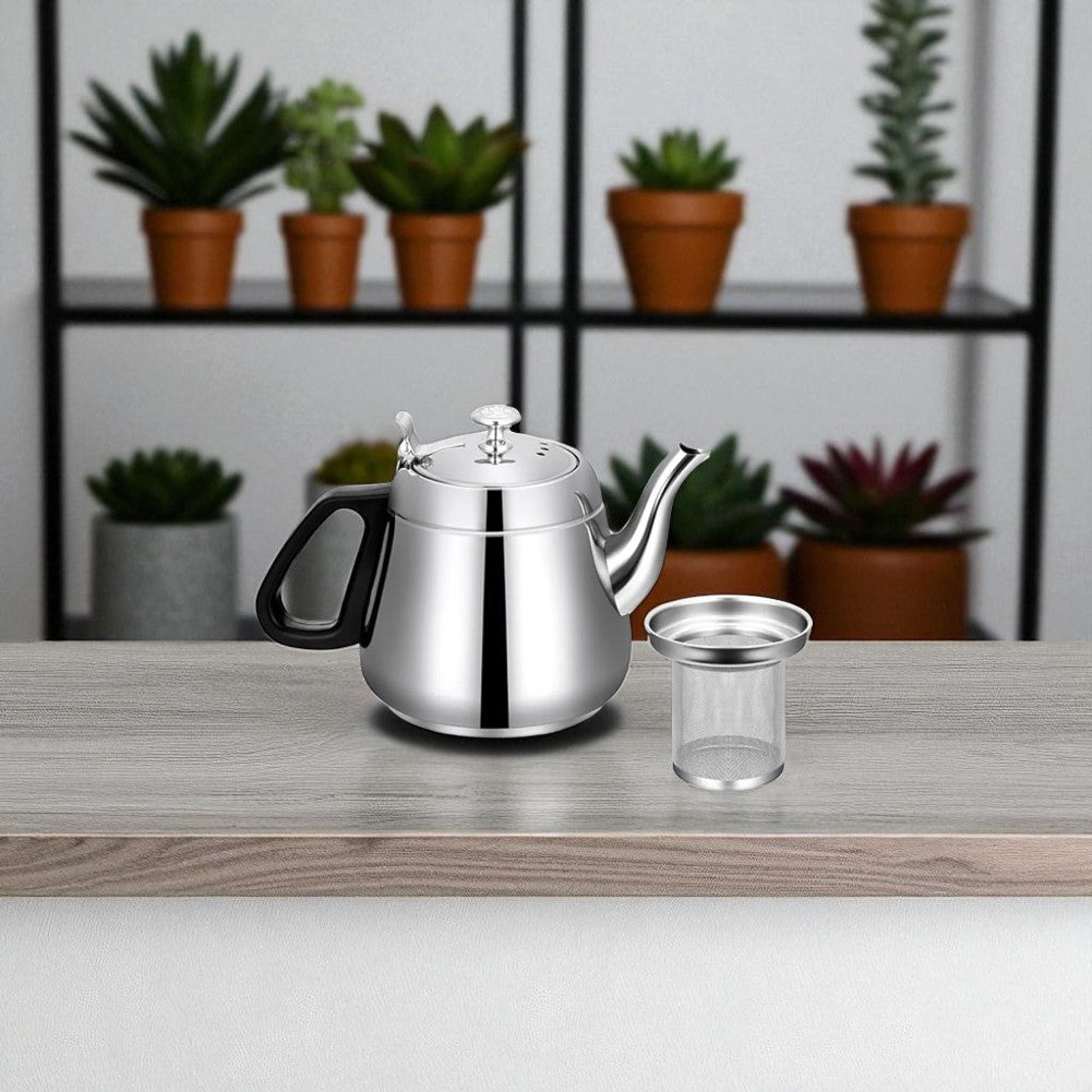 Théière en acier inoxydable 1,5L avec filtre – Pour thé