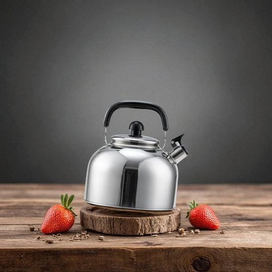 Théière sifflante en acier inoxydable 3L – Pour thé et cuisson au gaz/induction