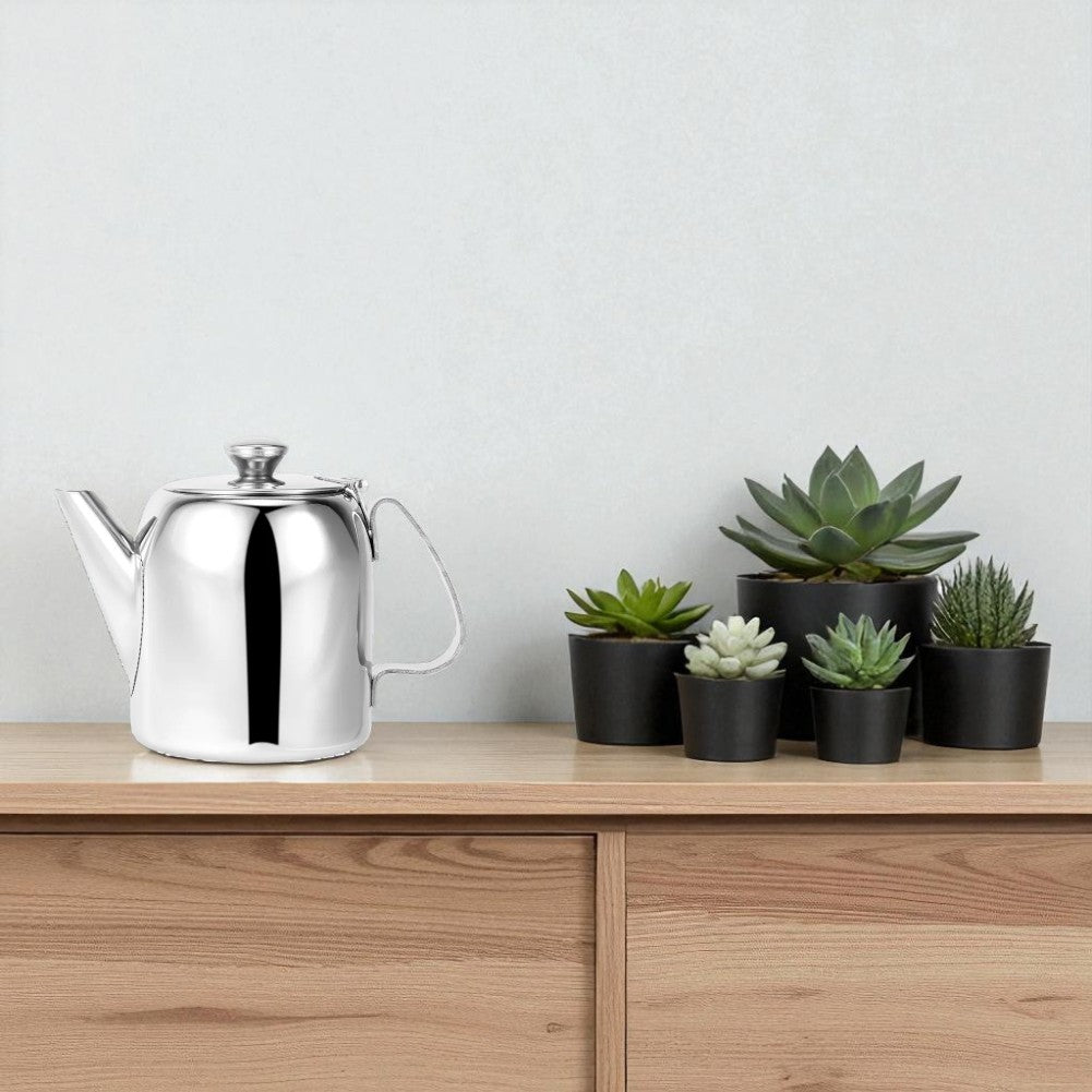 Théière en acier inoxydable 1L avec infuseur – Pour thé et bouillon