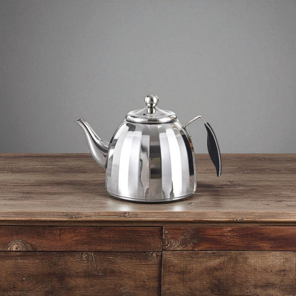 Théière en acier inoxydable 1,5L avec filtre – Pour thé et infusions